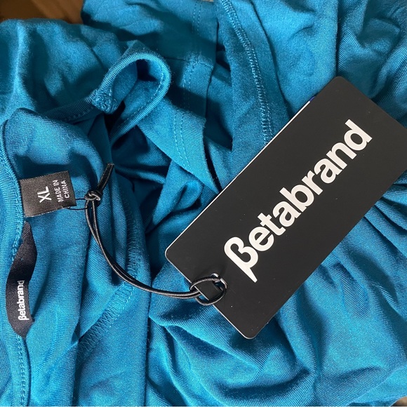 Betabrand The Sweatshirt Silk Blend Travel A Line Swing Dress Teal Size XL - Picture 6 of 8